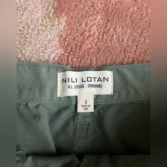 Nili Lotan Shon Pants in Army Green - Picture 3 of 3